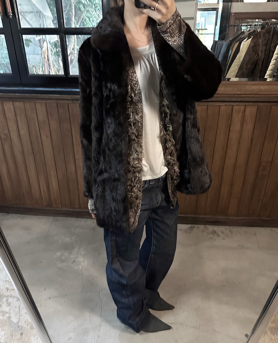 JPV high-neck fur jacket 상품이미지1