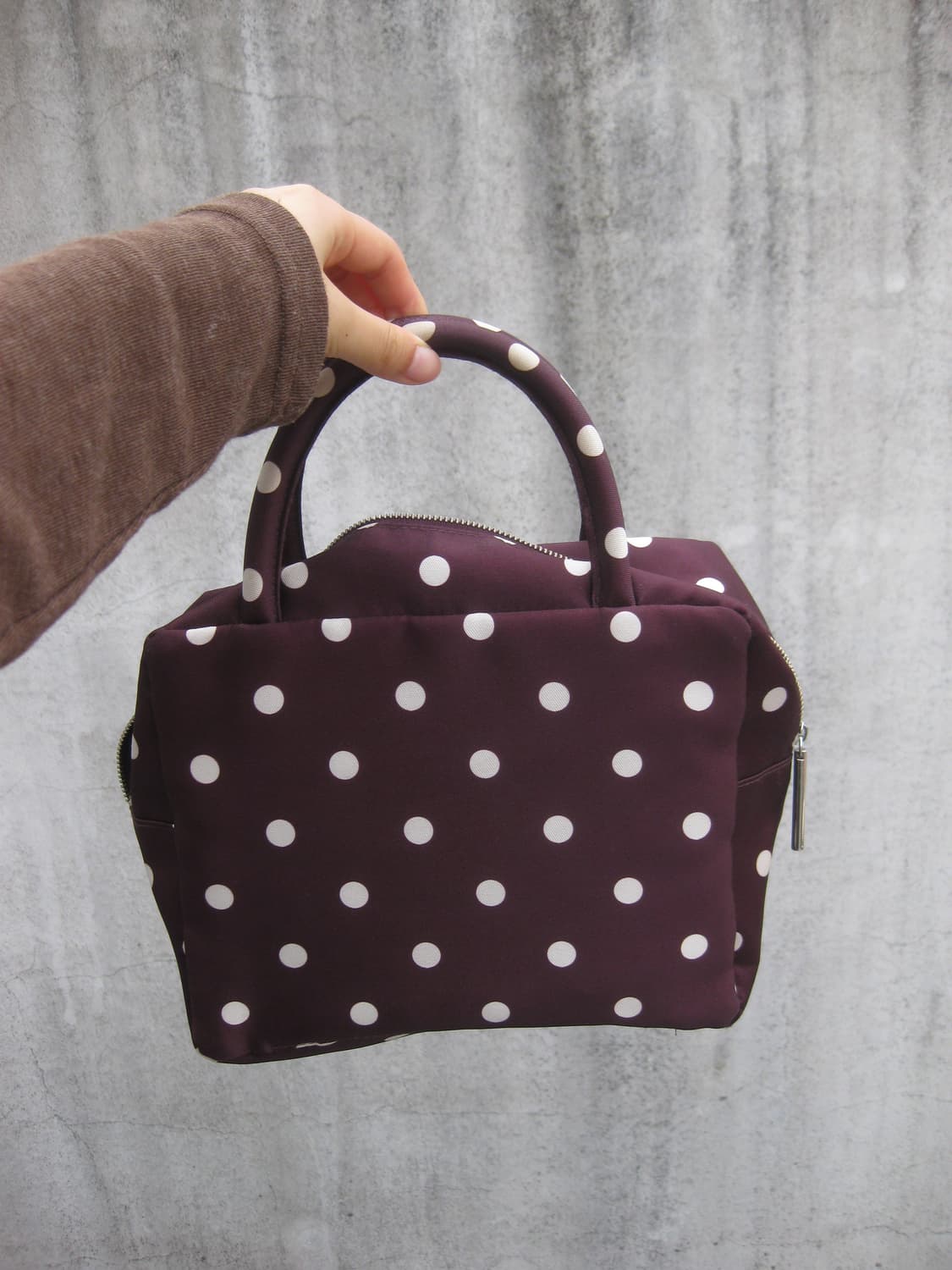 피치바스켓마켓 도트백 퍼플  상품이미지1