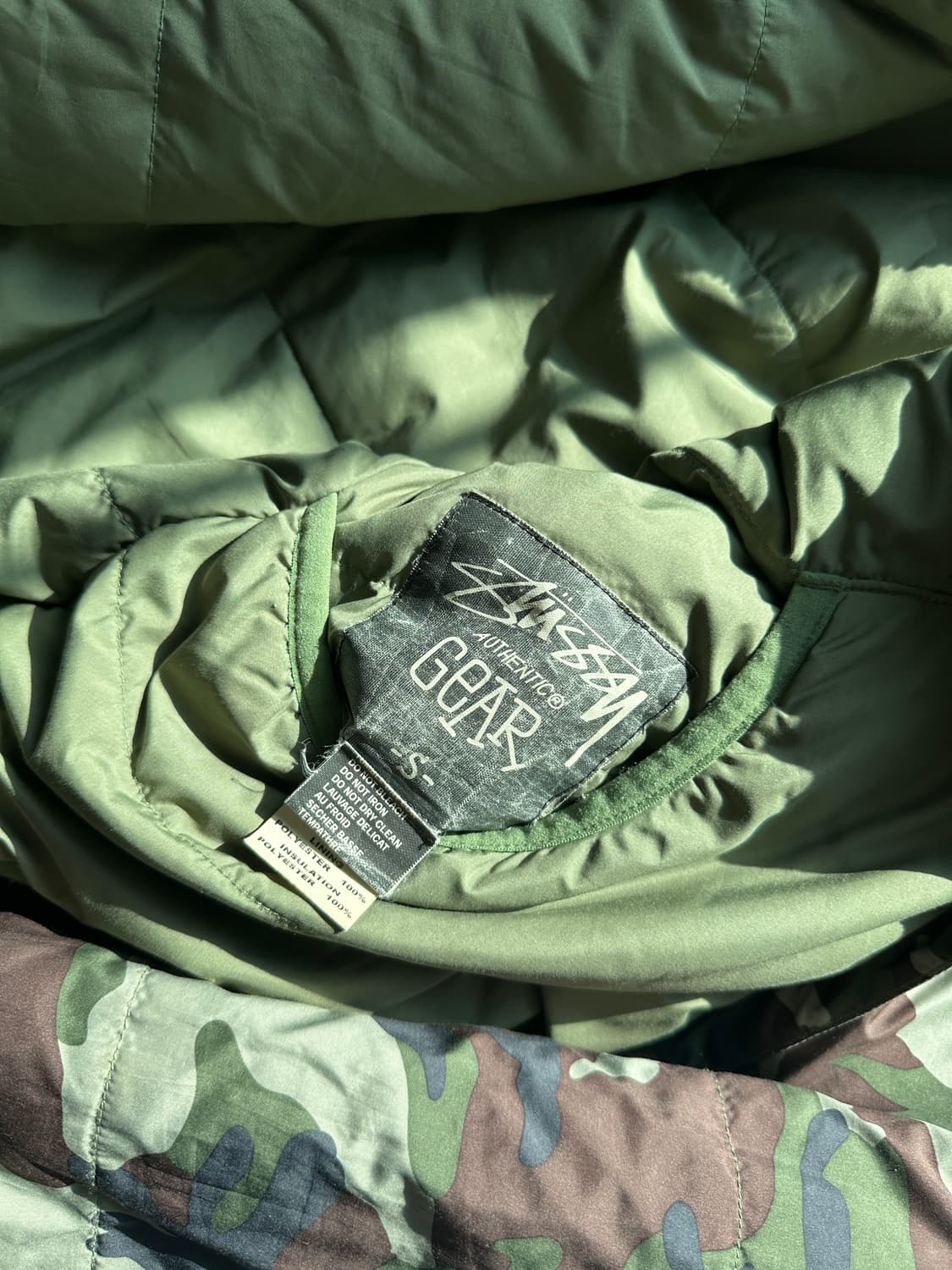 00s 스투시 카모 리버서블 패딩 자켓 상품이미지5