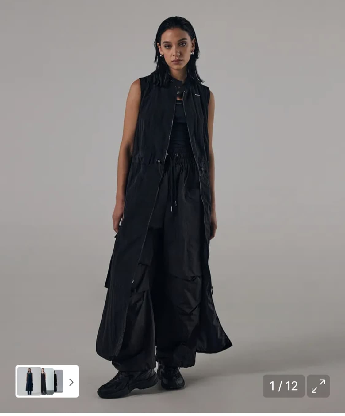 트리밍버드 zip up datail cargo dress 상품이미지1