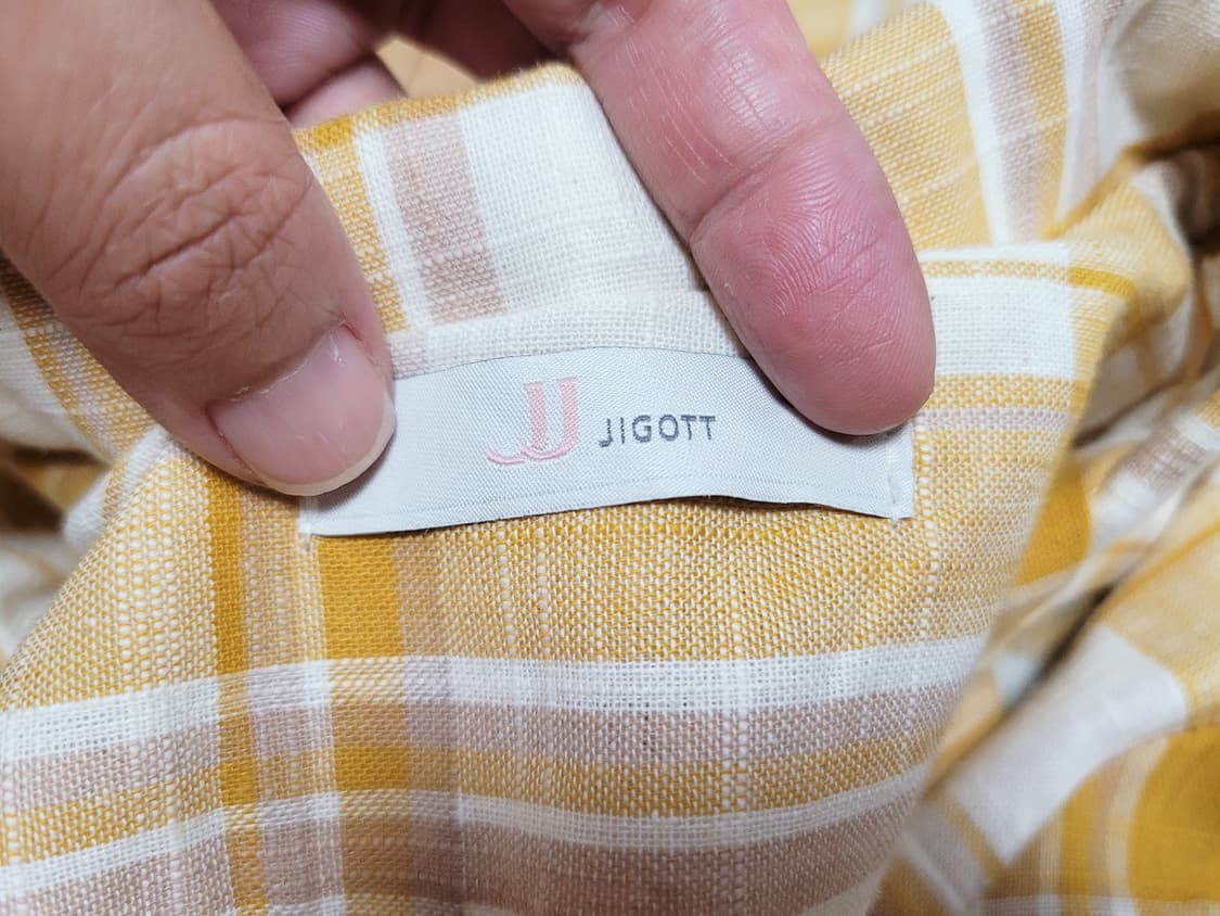 JJ지고트(JIGOTT) 체크 린넨원피스 55 상품이미지7