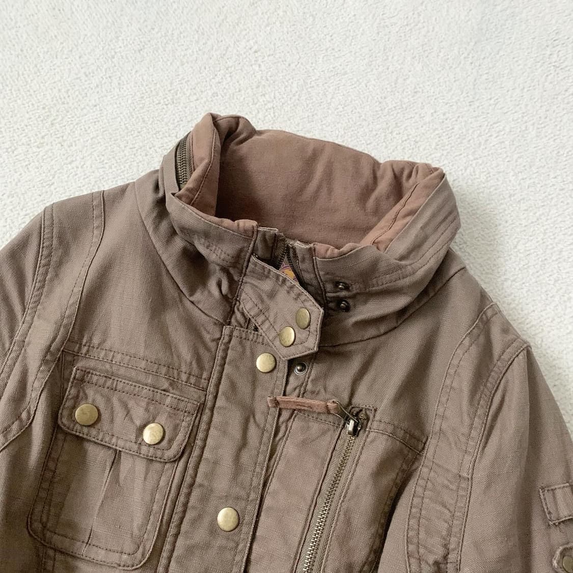 Y2k 카고 밀리터리 투웨이 자켓 원피스 상품이미지3