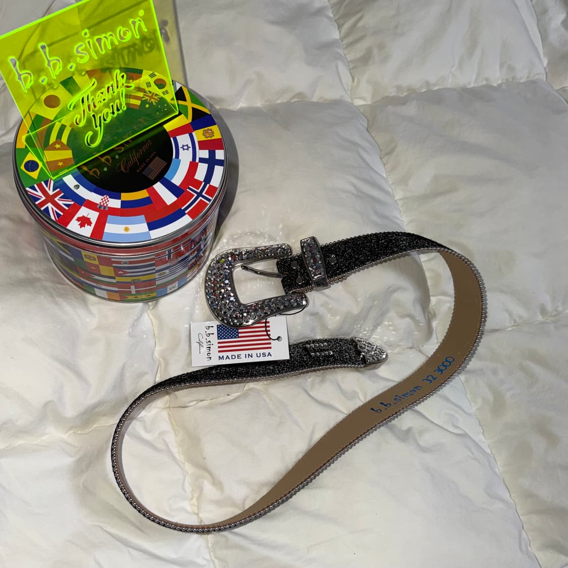 (32) b.b.simon 비비시몬 크롬 실버 갤럭시 벨트 블랙 상품이미지8