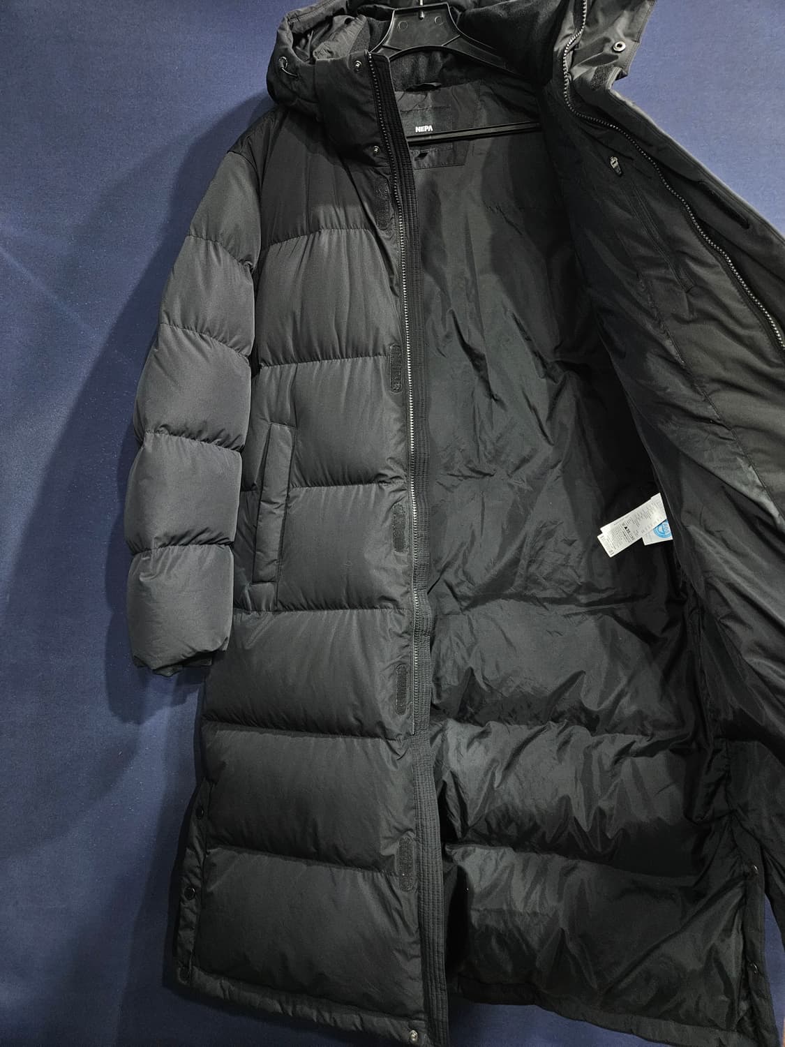 네파 블랙컬러 남성 110 덕다운 롱패딩  상품이미지8
