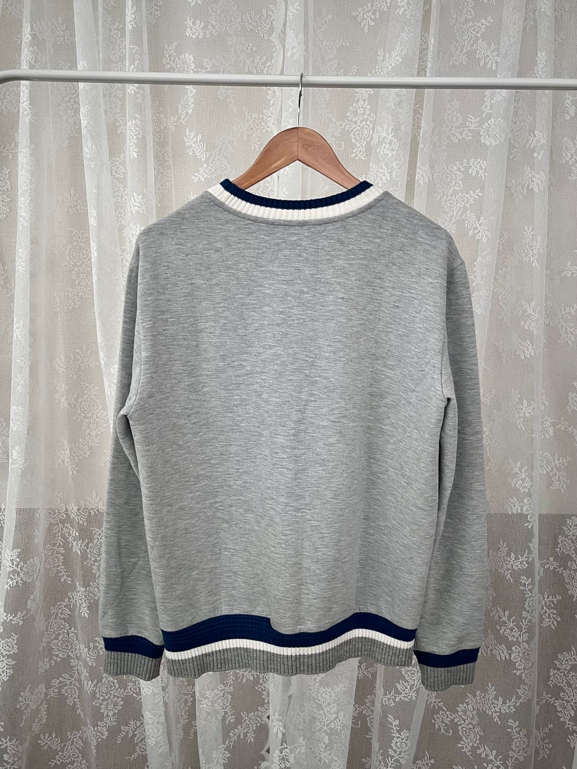 100) 시스템옴므 네오프렌 맨투맨 그레이 상품이미지2