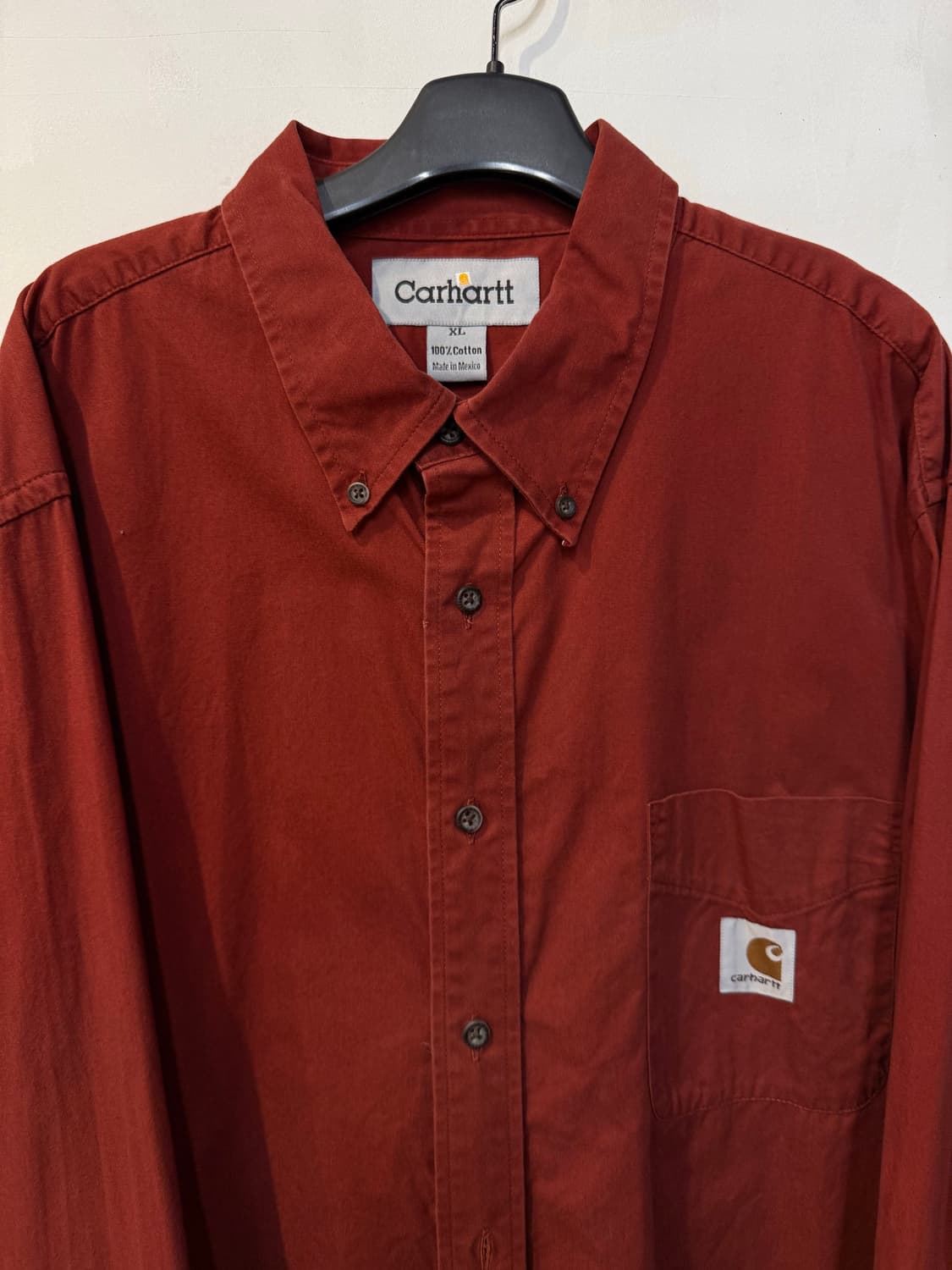 칼하트 오렌지레드 긴팔셔츠 상품이미지2