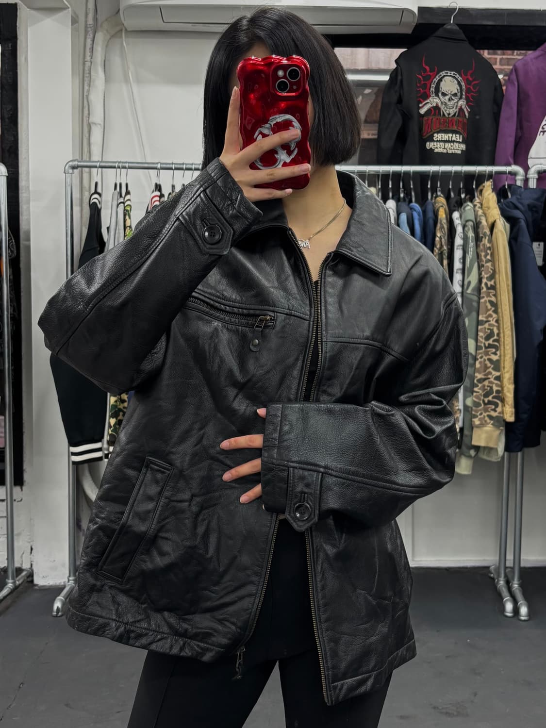 VTG 제뉴인 레더 레더자켓 상품이미지3