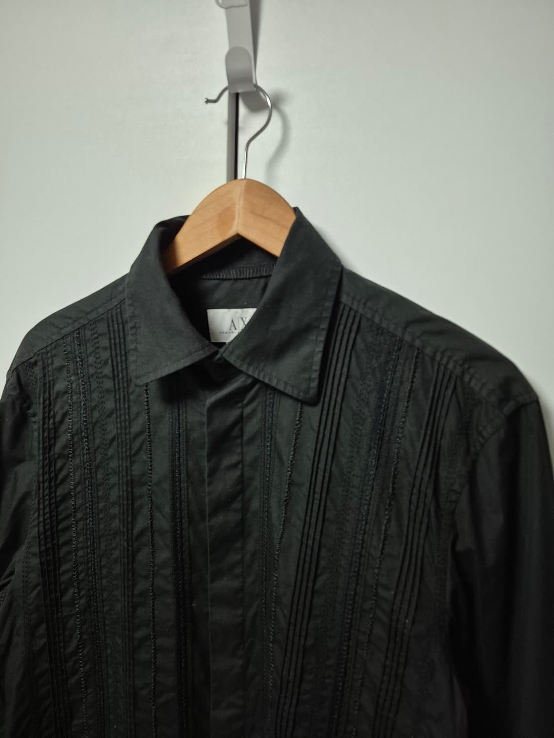 아르마니 익스체인지 고딕 커프스 셔츠 블랙 남성 95~100사이즈 상품이미지2