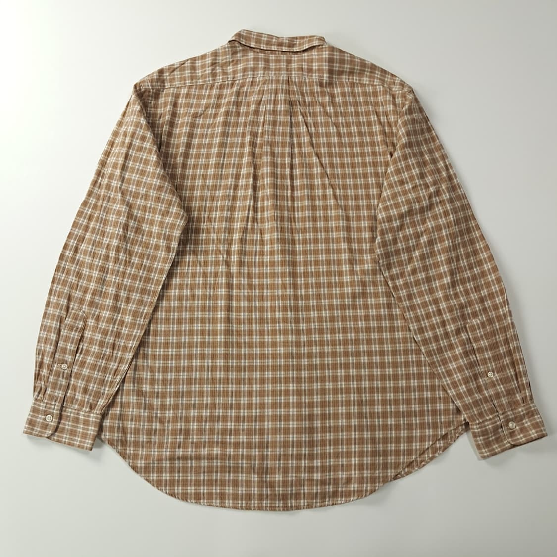 CK762 XL 폴로 90s 빈티지 컨트리 체크 브라운 셔츠 남방 상품이미지6