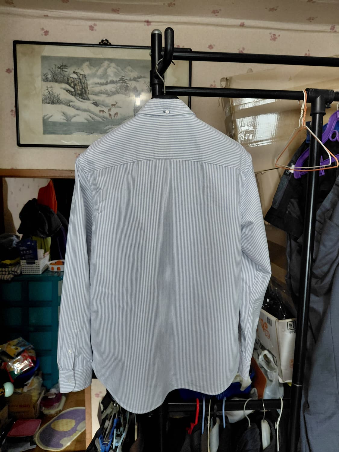 [클럽모나코]슬림핏 옥스포드 스트라이프 셔츠 M(100)사이즈 상품이미지2