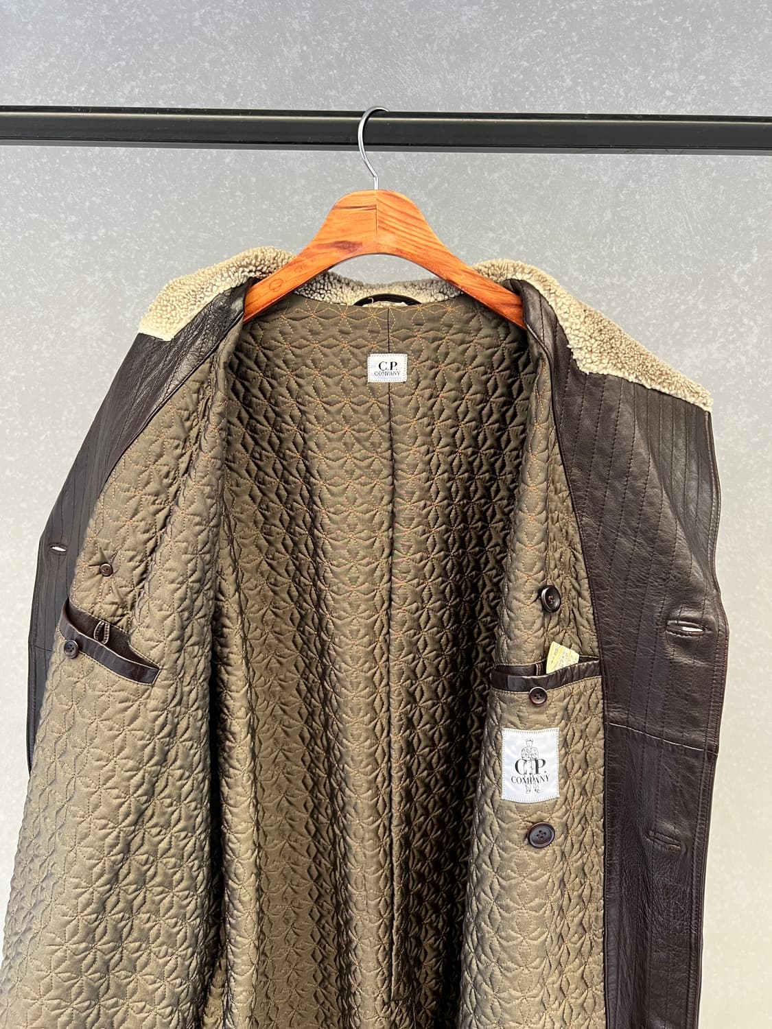 2000s C.P.COMPANY SHEEPSKIN 올드씨피컴퍼니 가죽코트 상품이미지4