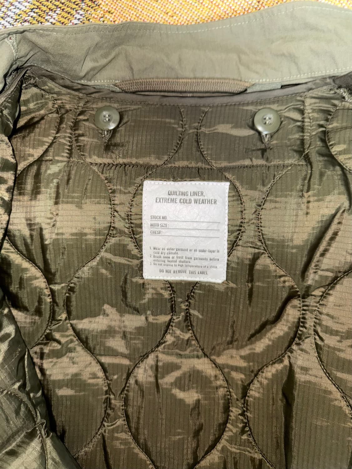 프릭스 스토어 숏 m65 외피,내피 완제품 올리브 그린 판매 상품이미지3