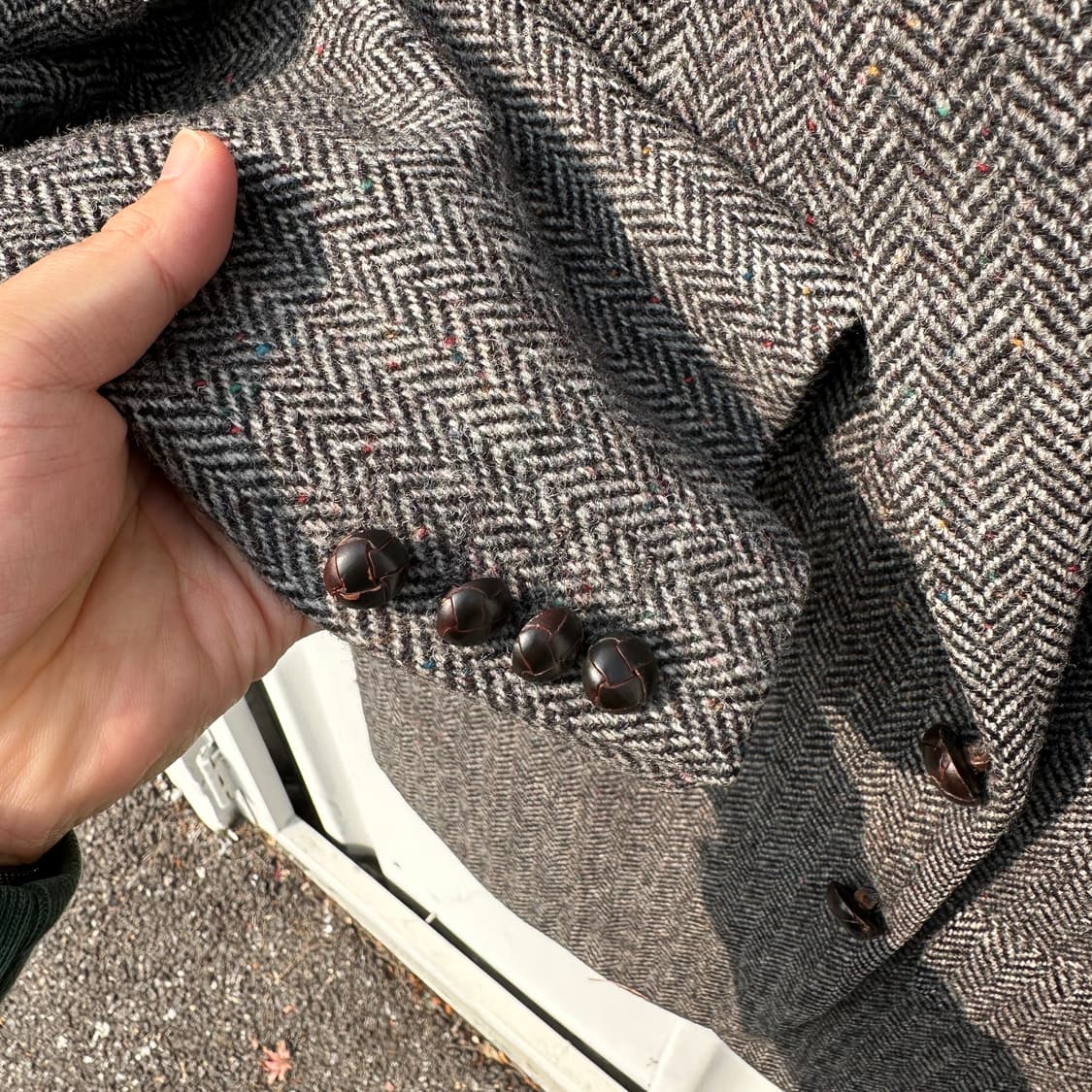 [105] 해리스트위드 그레이 헤링본 울 자켓 상품이미지5