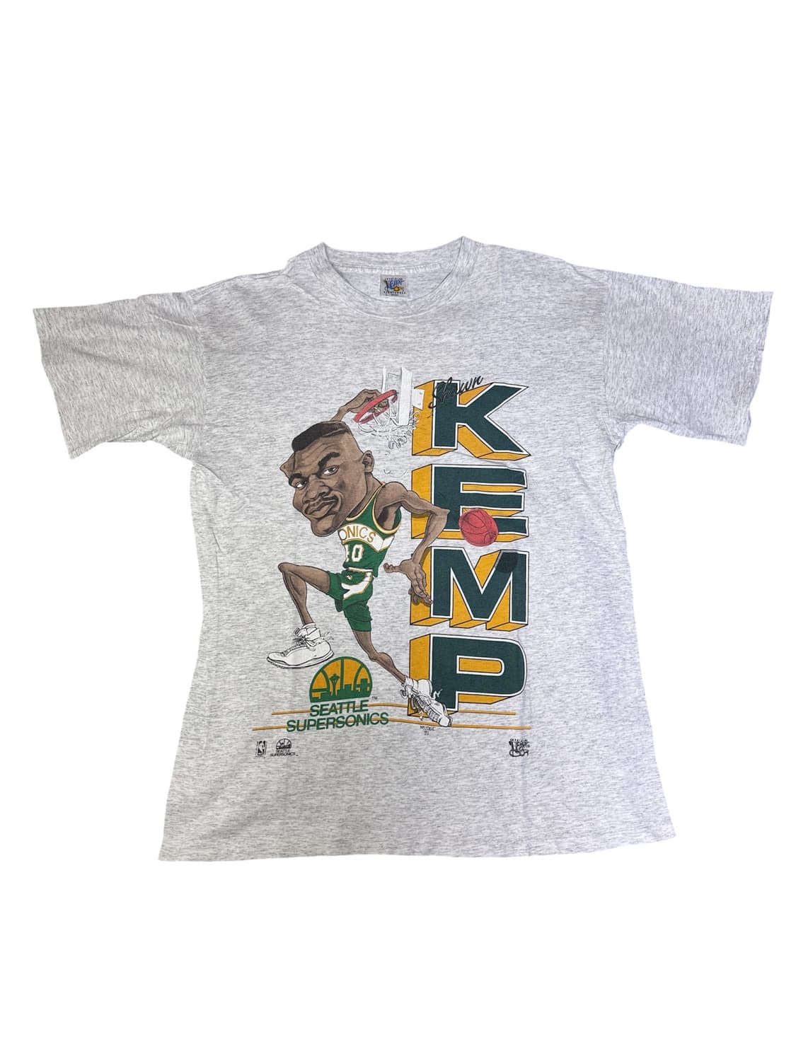 빈티지 90s NBA 시애틀 슈퍼소닉스 Shawn Kemp 캐릭터 L 상품이미지1