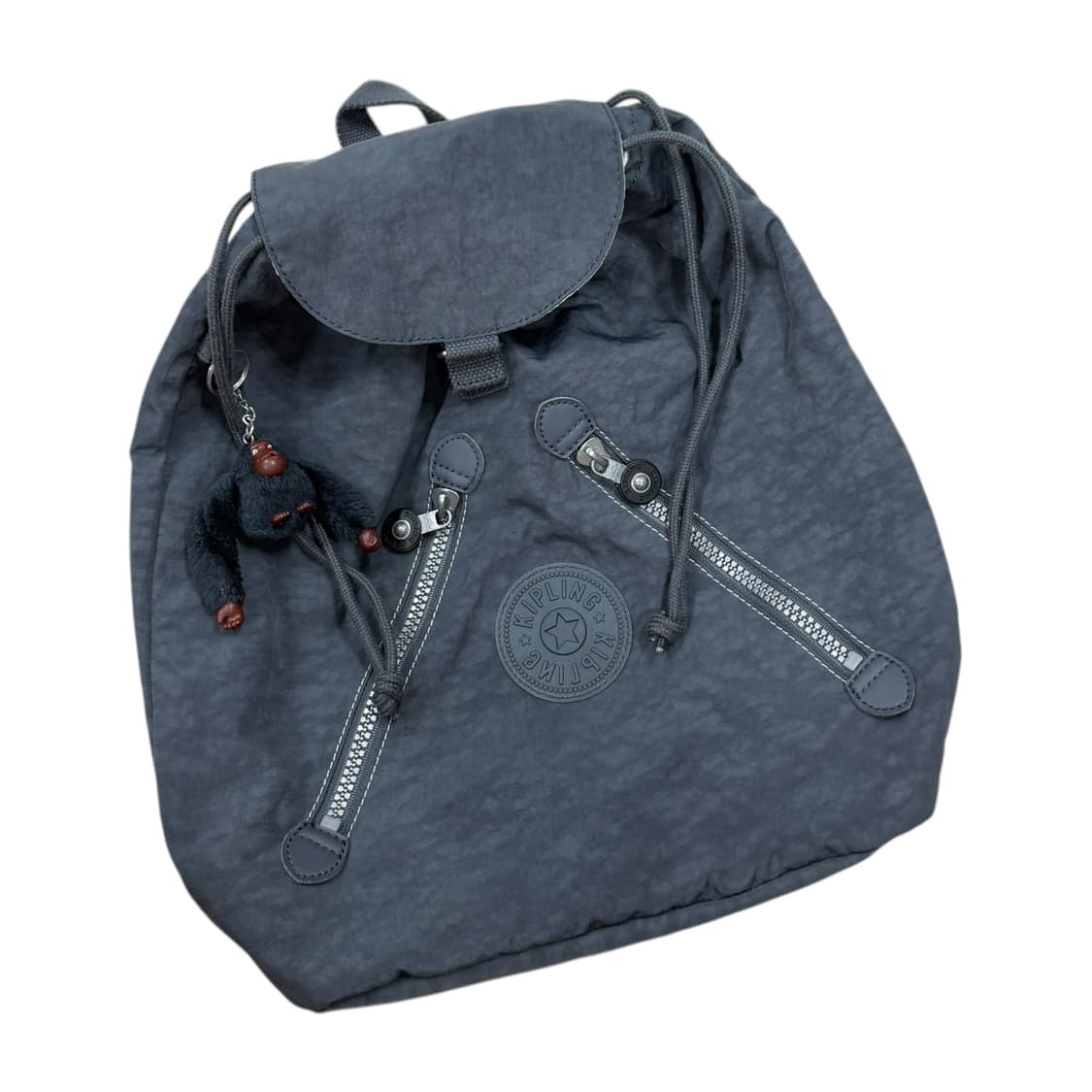 키플링 빈티지 Y2K 복조리 드로우 백팩 가방 블루그레이 상품이미지2