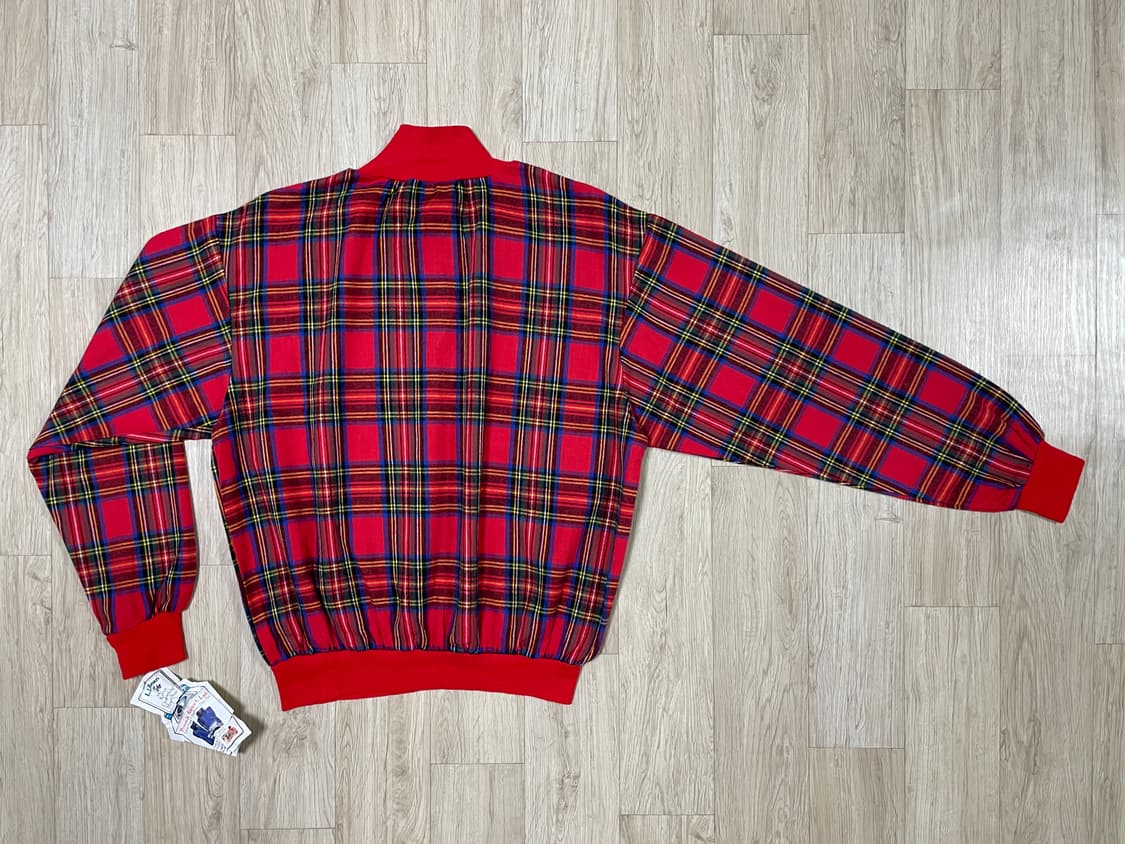 100) 80s 엘엘빈 플란넬 모크넥 맨투맨(데드스탁)RRL&LVC&폴로 상품이미지2