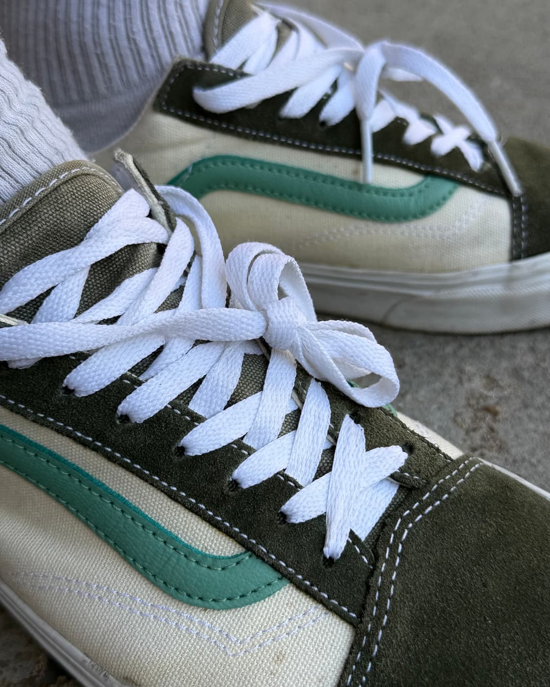 Vans 스타일 36 레트로 스포츠 슈즈 화이트 그린 US8.5 상품이미지8