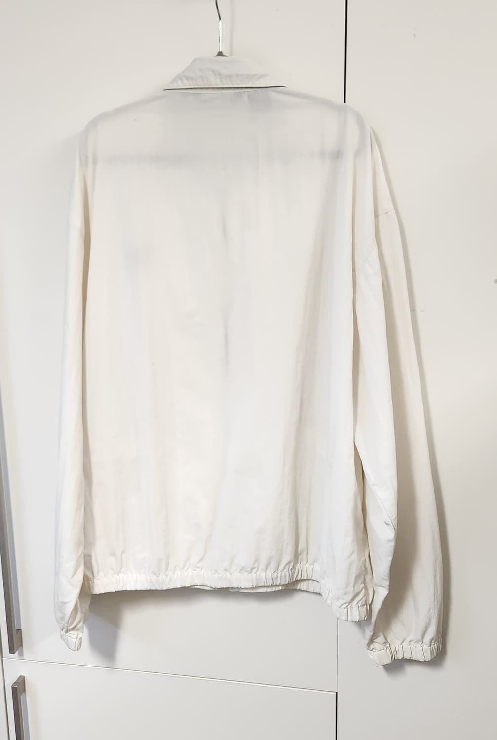 90s 폴로 화이트 오버핏 블루종 트랙자켓 오버핏 바람막이 XL 상품이미지2