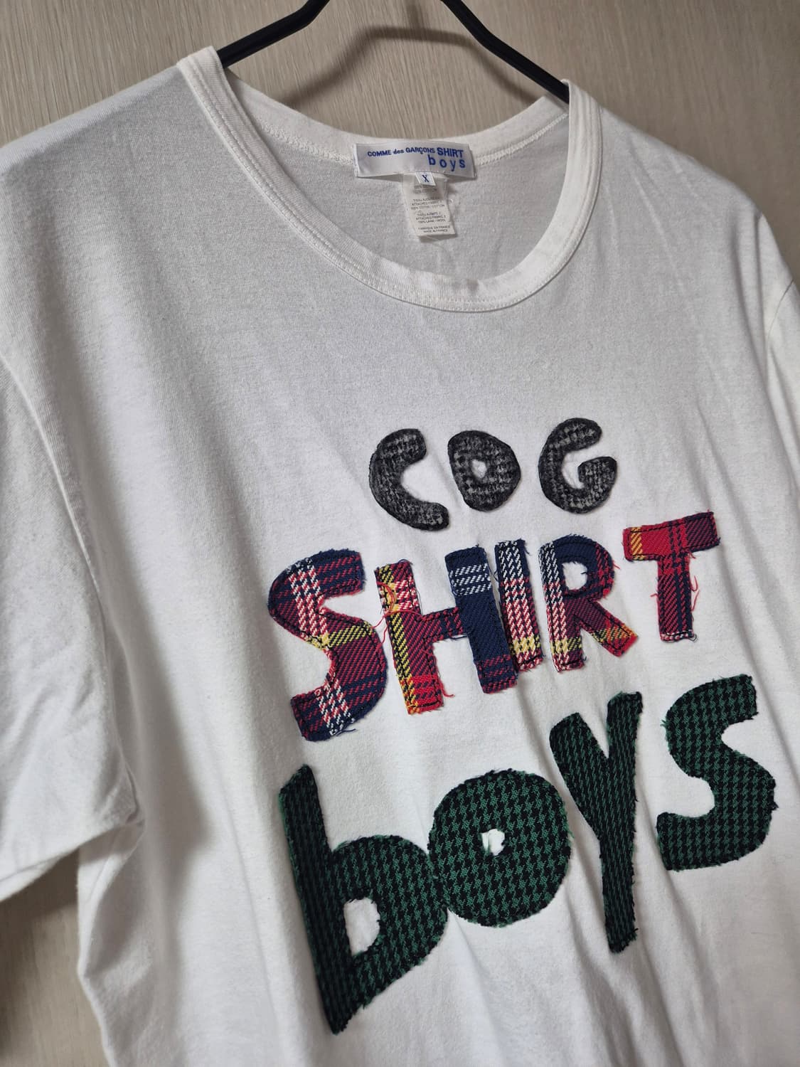 (정품) 꼼데가르송 셔츠 보이즈 반팔 티셔츠 남성 상품이미지4