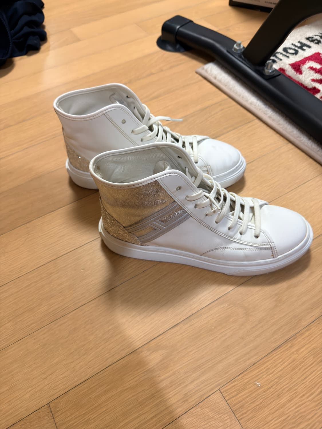 호간 화이트 하이탑 스니커즈 230 상품이미지5