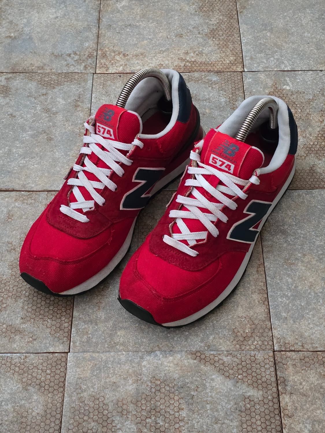 (270)뉴발란스 빈티지 574 레드 네이비  상품이미지1