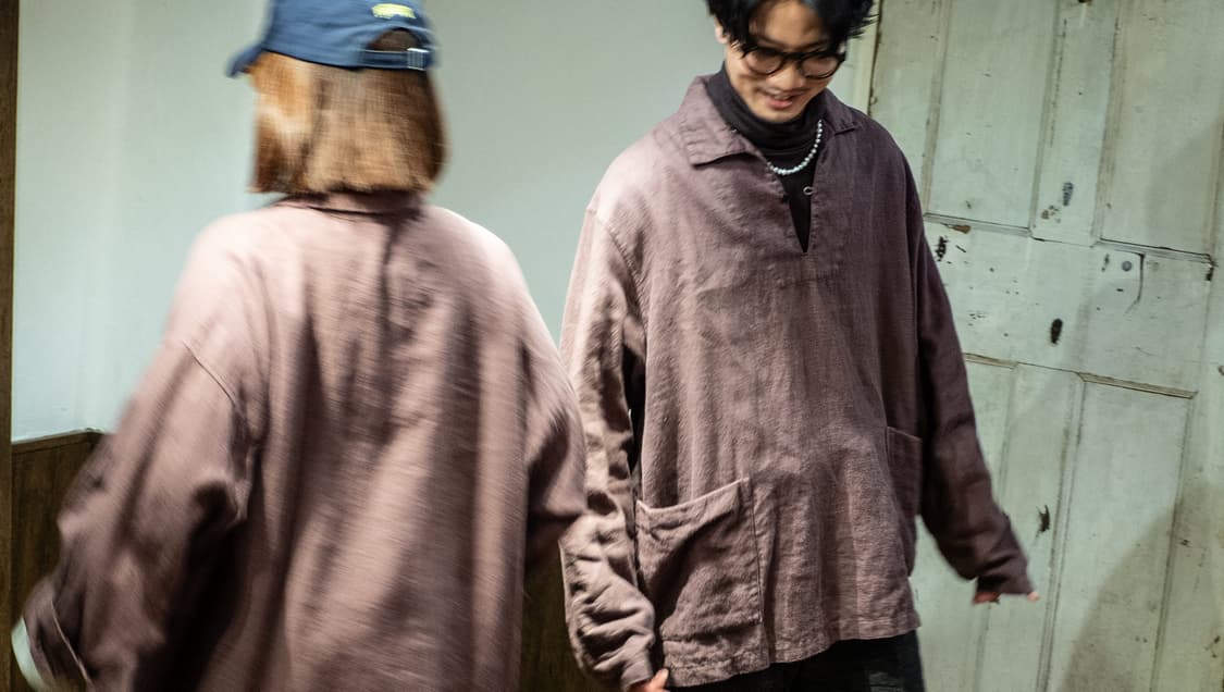 네스트로브컨팩트 기모 블랙리넨 피셔맨 스모크 셔츠 상품이미지2