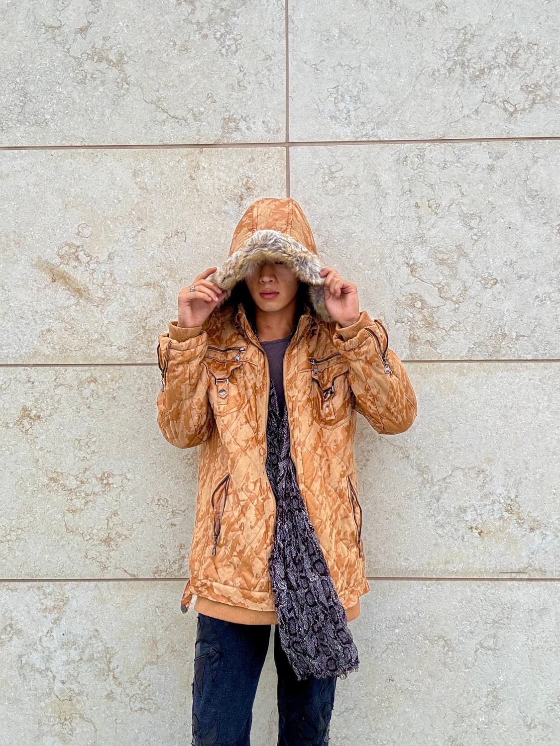 00’s Camo Pattern Over-Fit Fur Hoodie Ja 상품이미지7