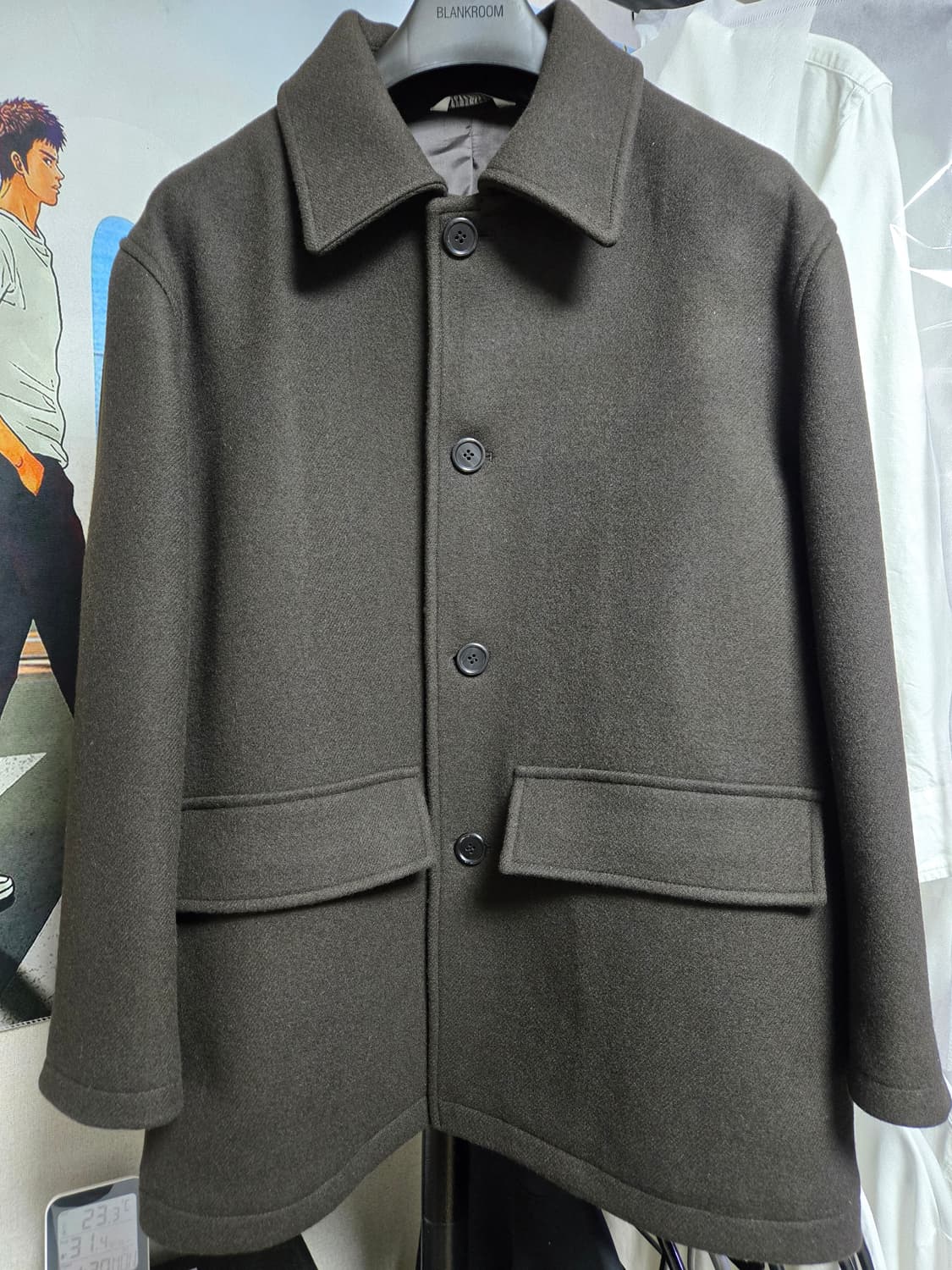 블랭크룸 하프코트 브라운 1사이즈 상품이미지2