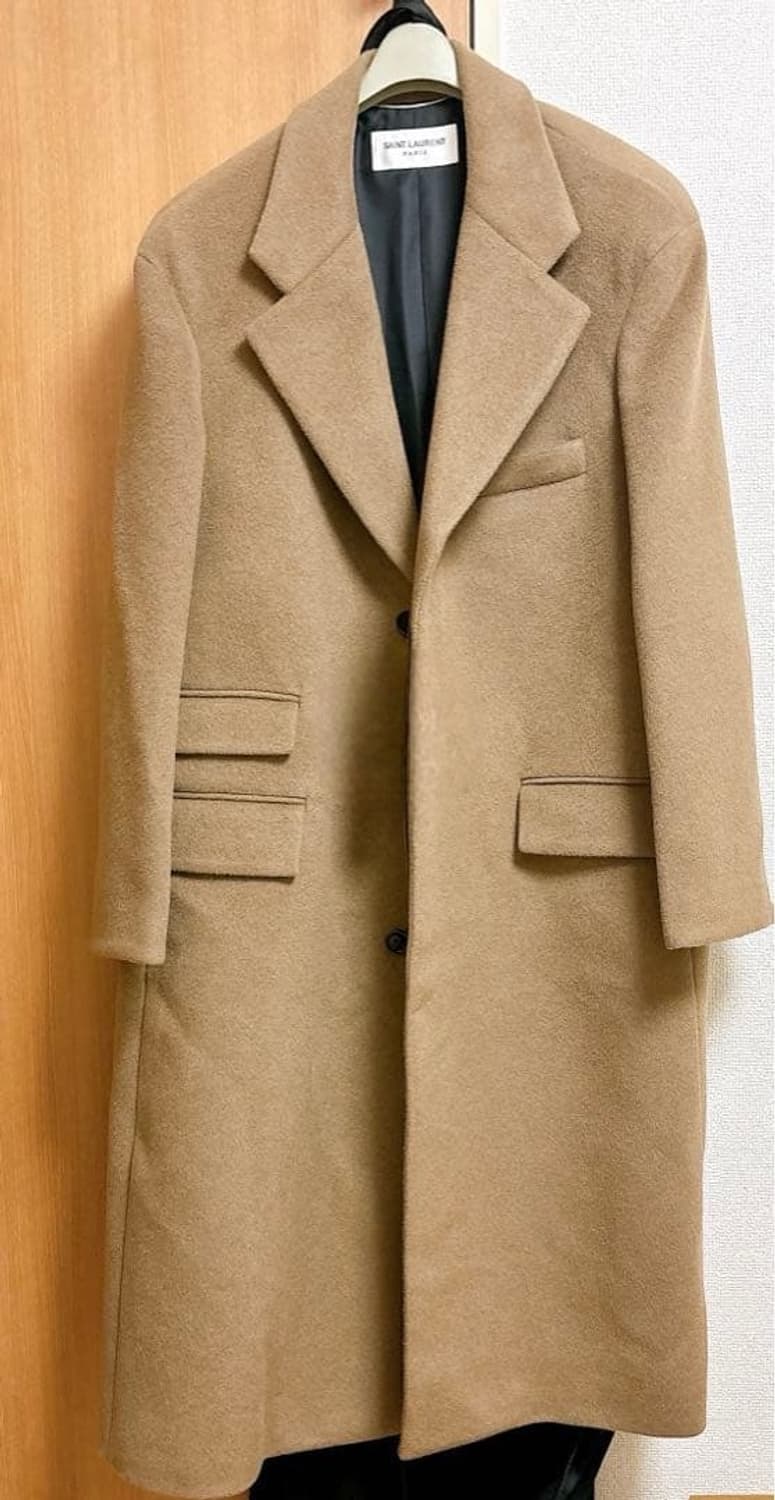 [차은우님 착용] 생로랑 23AW 울 오버사이즈 코트 상품이미지5