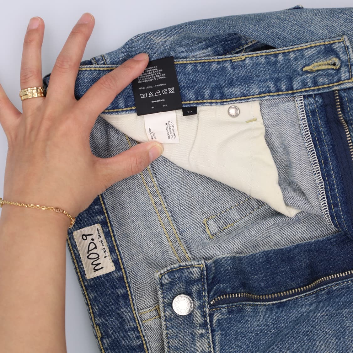 33 모드나인 워싱 데님팬츠 0331H1 상품이미지6