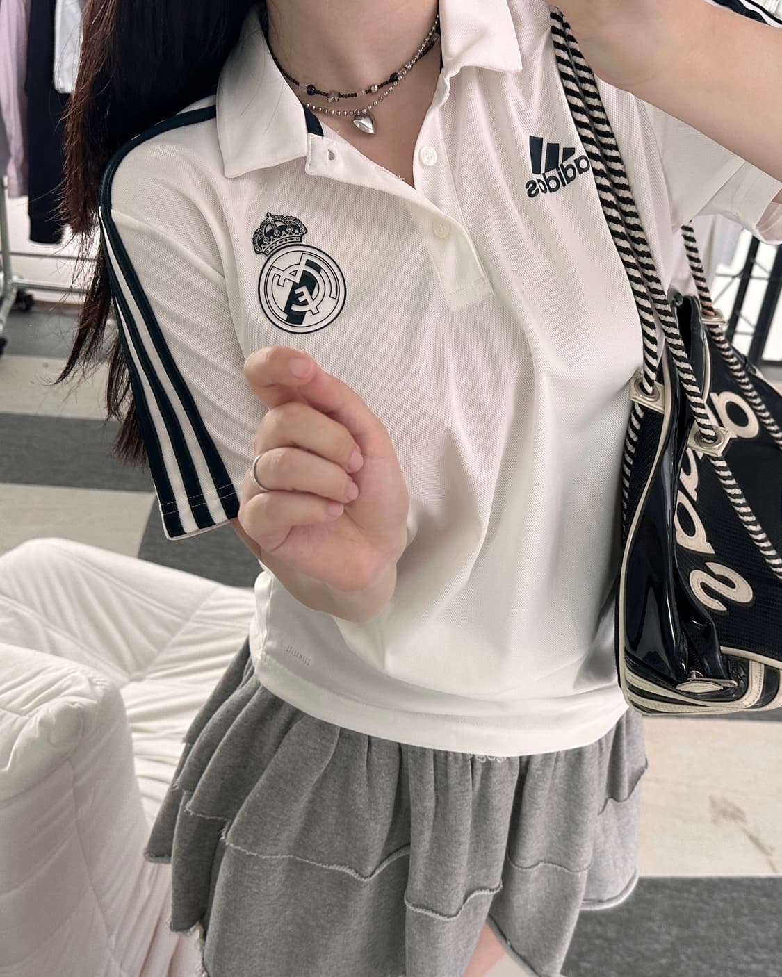 아디다스 레알마드리드 삼선 카라 티셔츠  상품이미지10