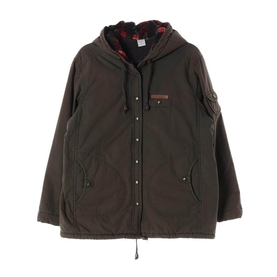 빈티지 체크 라이닝 후드 워크 자켓 상품이미지1