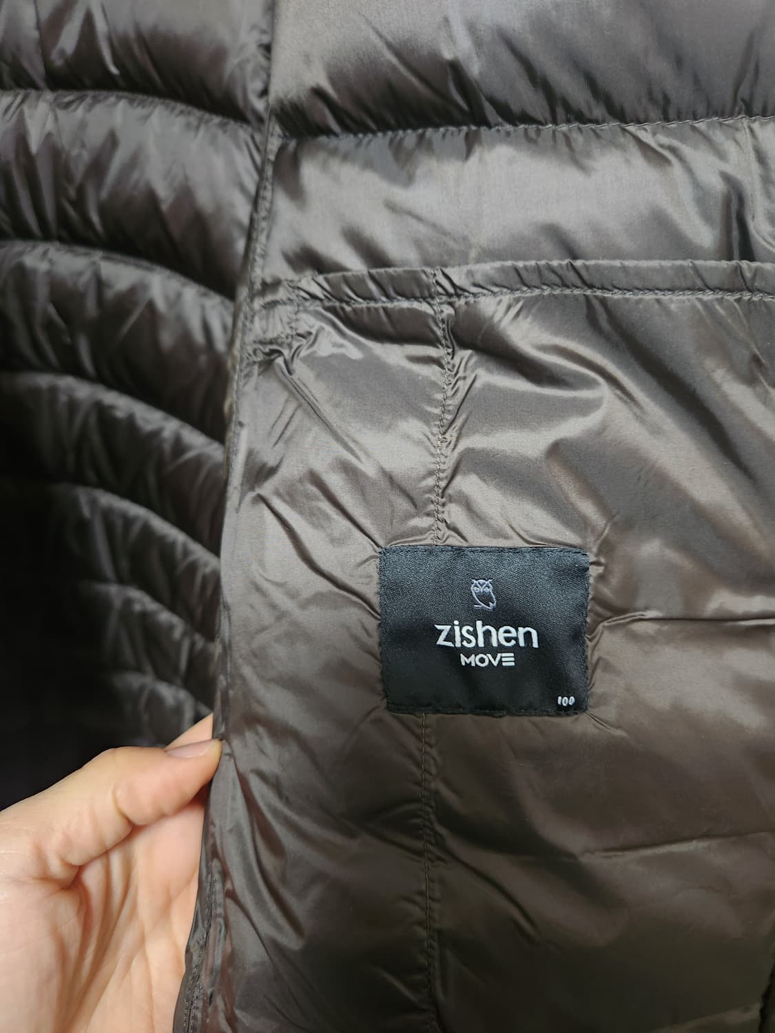 (새상품)지센 구스 롱 경량패딩 100 상품이미지6