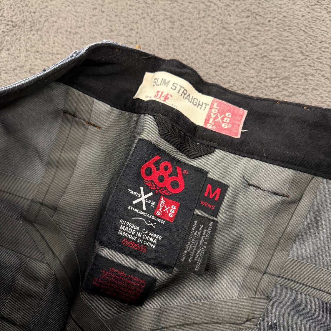 [정품/M] 리바이스 X 686 514 스키 보드 데님 팬츠 상품이미지4