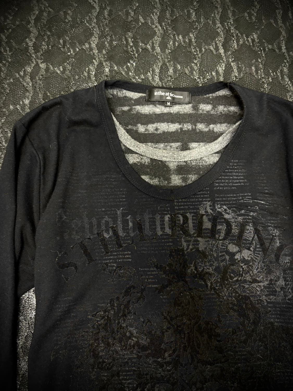 00’s Archive Gothic Print Layered Sleeve 상품이미지5