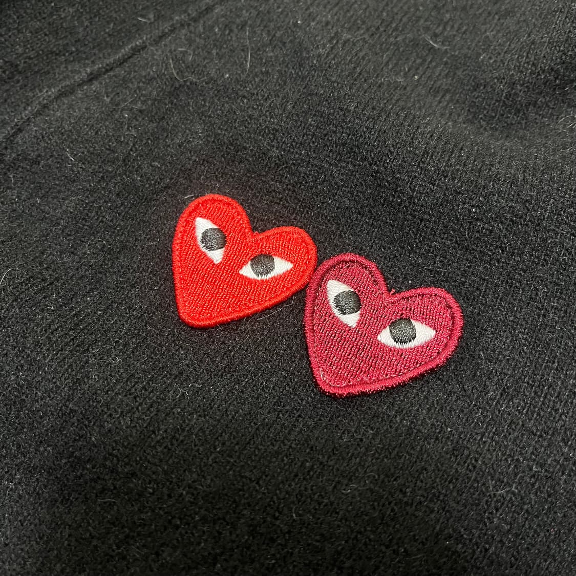 꼼데가르송 여성 더블 하트 크롭 가디건 M 상품이미지4