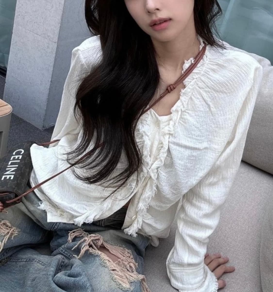 Cerric. NATURAL FRILL BLOUSE / IVORY 상품이미지7