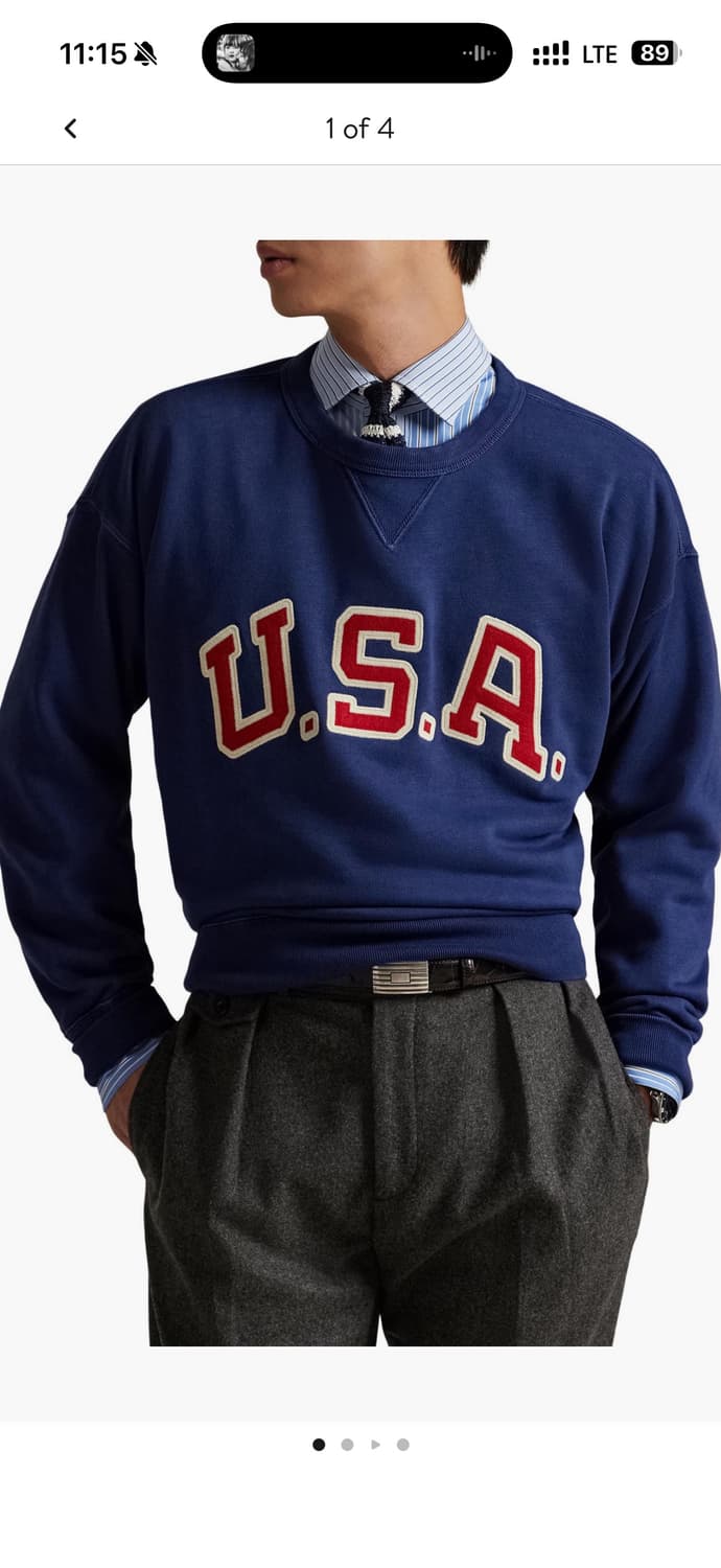 폴로 랄프로렌 USA 맨투맨 네이비 사이즈 스몰 새상품 정품 상품이미지1