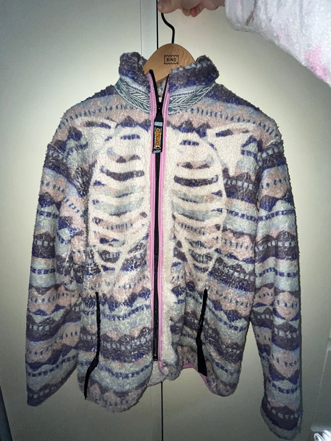 캐피탈 애슐랜드 스트라이프 앤 본 플리스 집 블루종 퍼플 상품이미지2