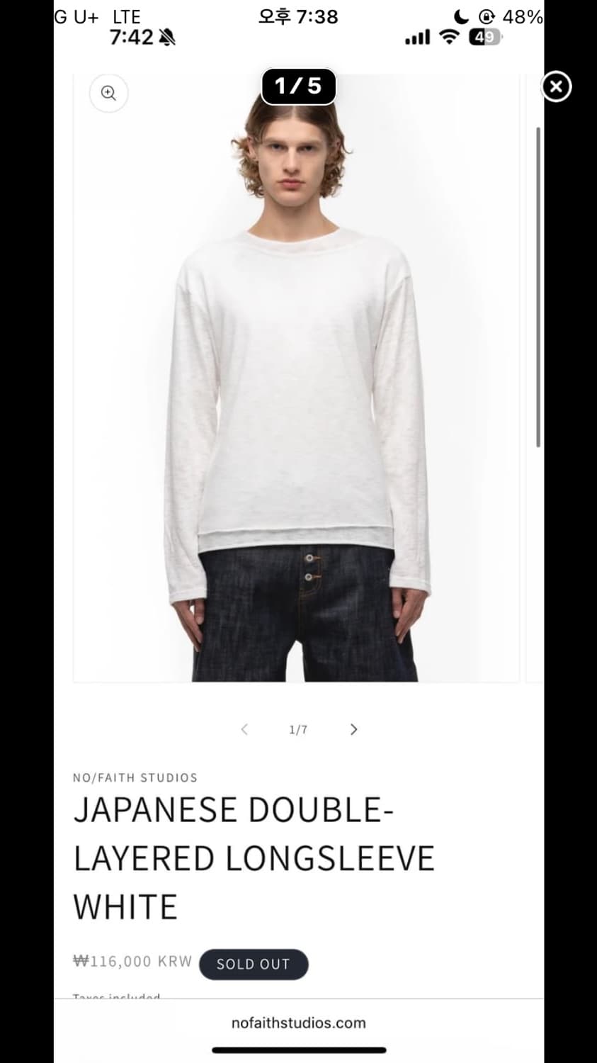 NO/FAITH STUDIOS JAPANESE DOUBLE-LAYERED 상품이미지1