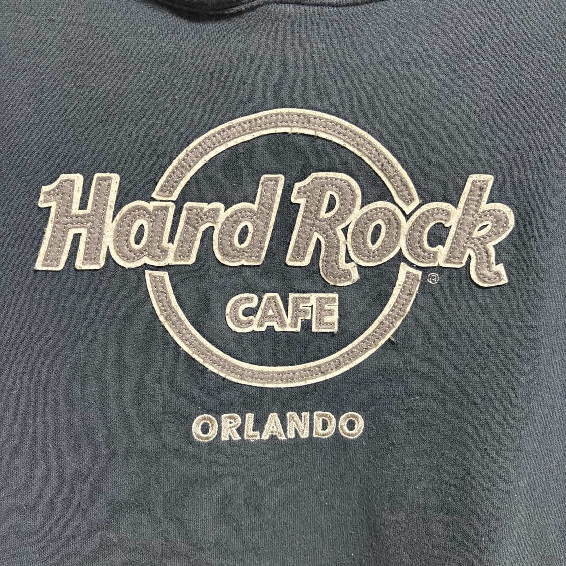 하드락 카페 올란도 아플리케 빈티지 후드티 / 네이비, M 상품이미지5