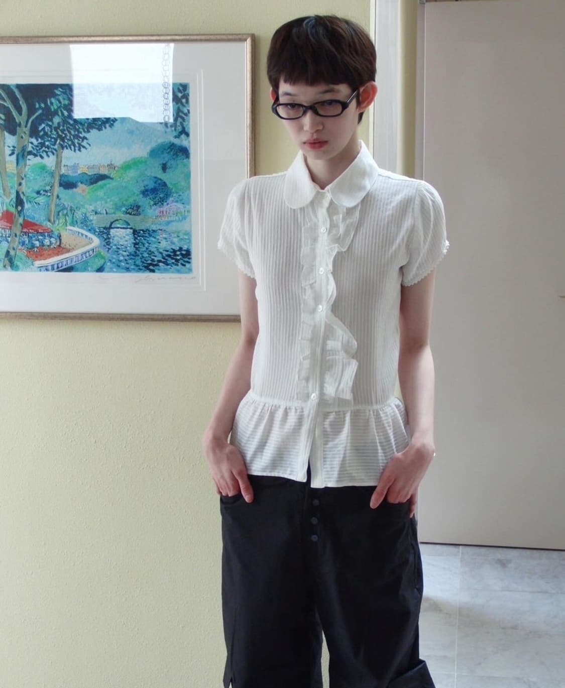 (구해요) 인앤양인하모니 yinny blouse white 이니 블라우스 상품이미지1
