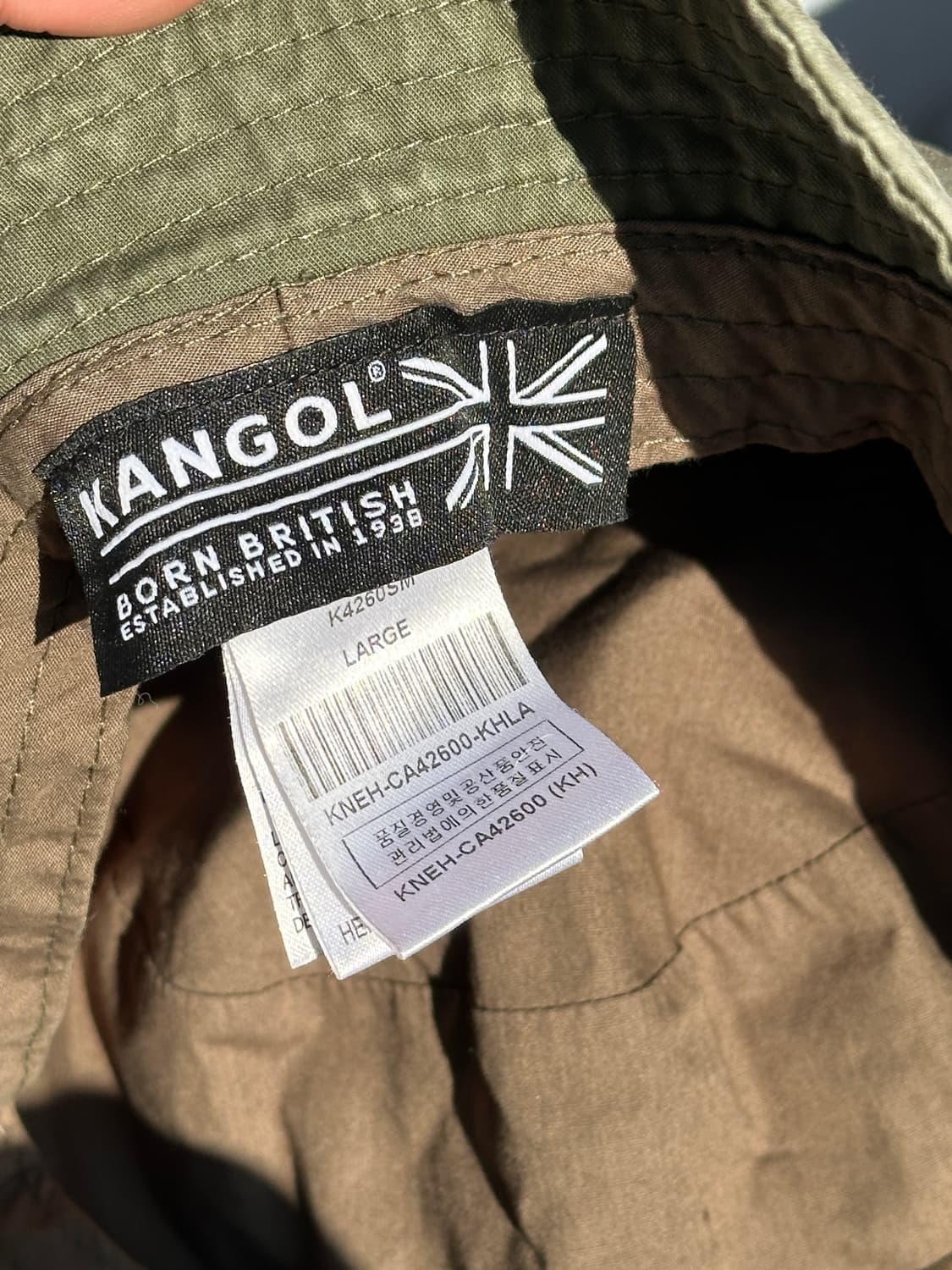 [M-L] 캉골 로고 카키색 버킷햇 모자 상품이미지5