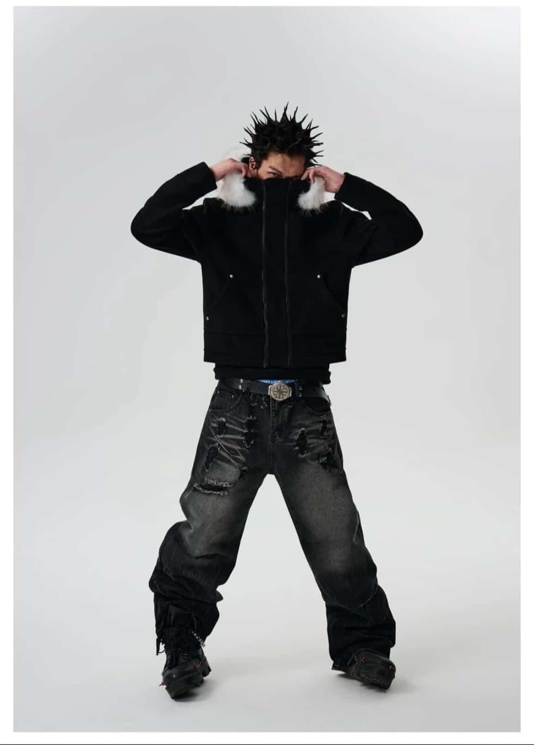 SAVAGEGROWTHWORLD 퍼 후드집업 새상품 상품이미지1