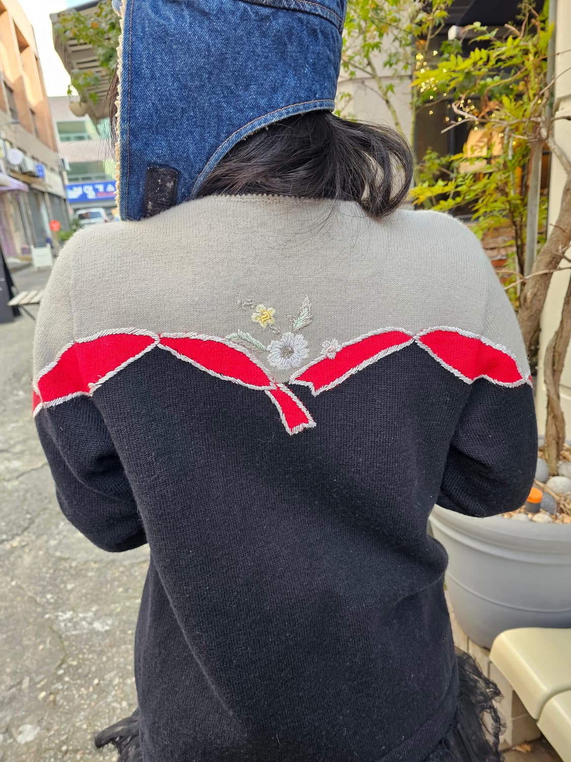 Verdi 유럽 리본 자수 울 가디건 상품이미지5