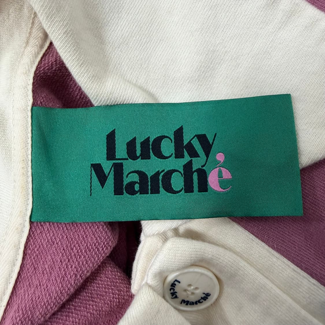 럭키마르쉐 핑크 코튼 카라 롱원피스 상품이미지7