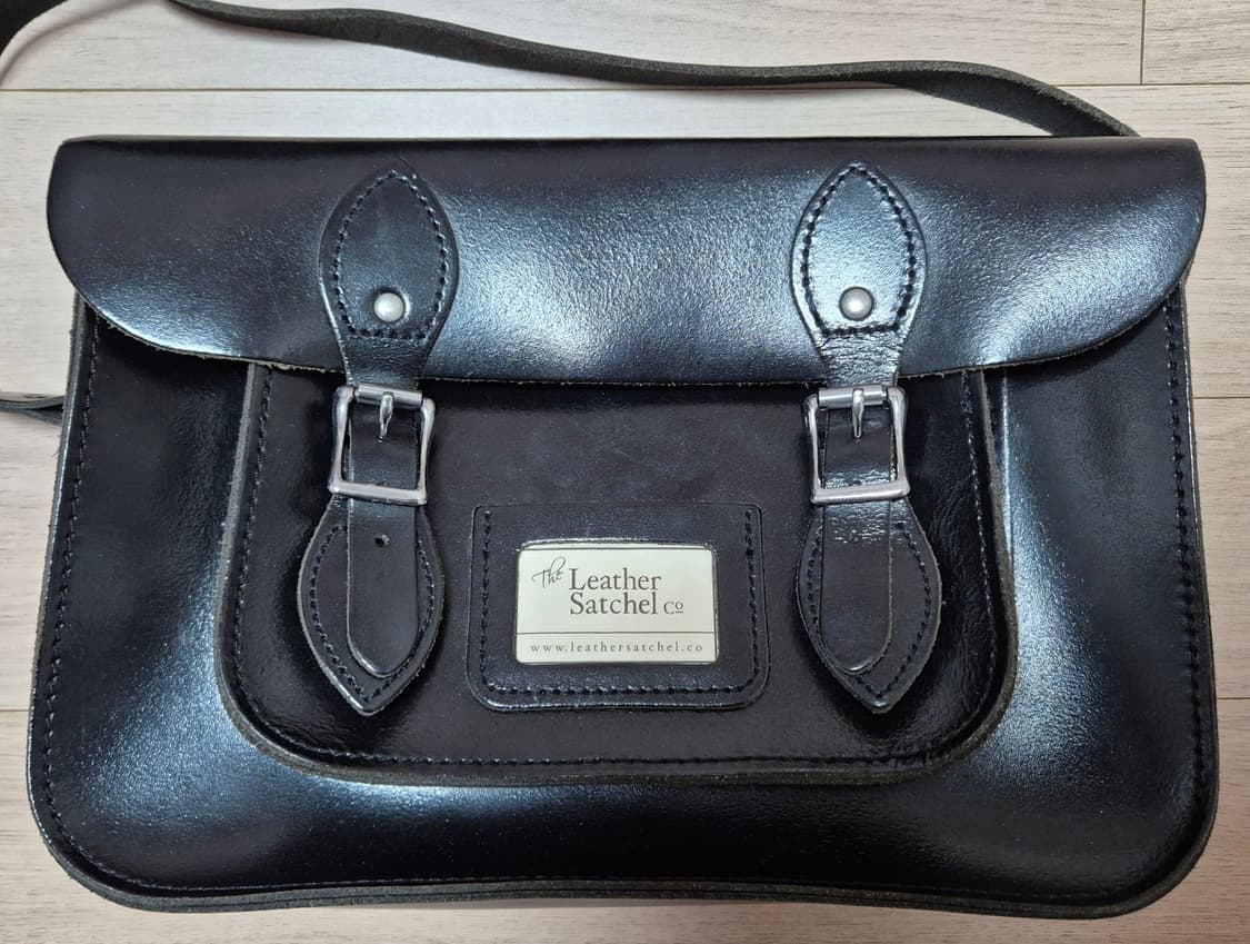 [The Leather Satchel] 더 레더 사첼백 블랙 상품이미지1