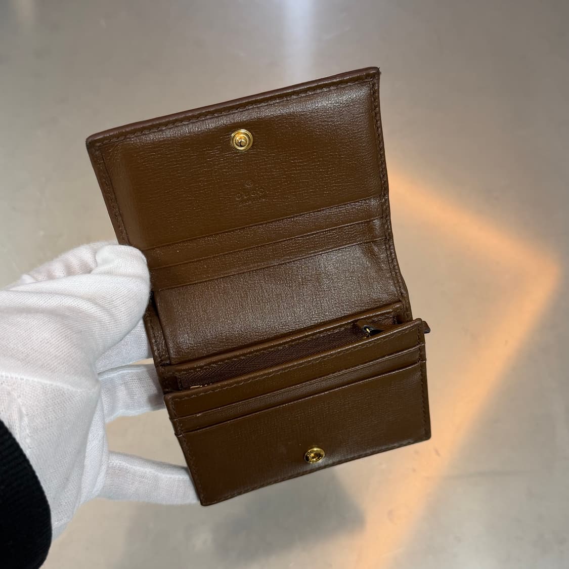 [리오브전포점] 구찌 홀스빗 1995 카드 케이스 지갑 브라운 상품이미지4