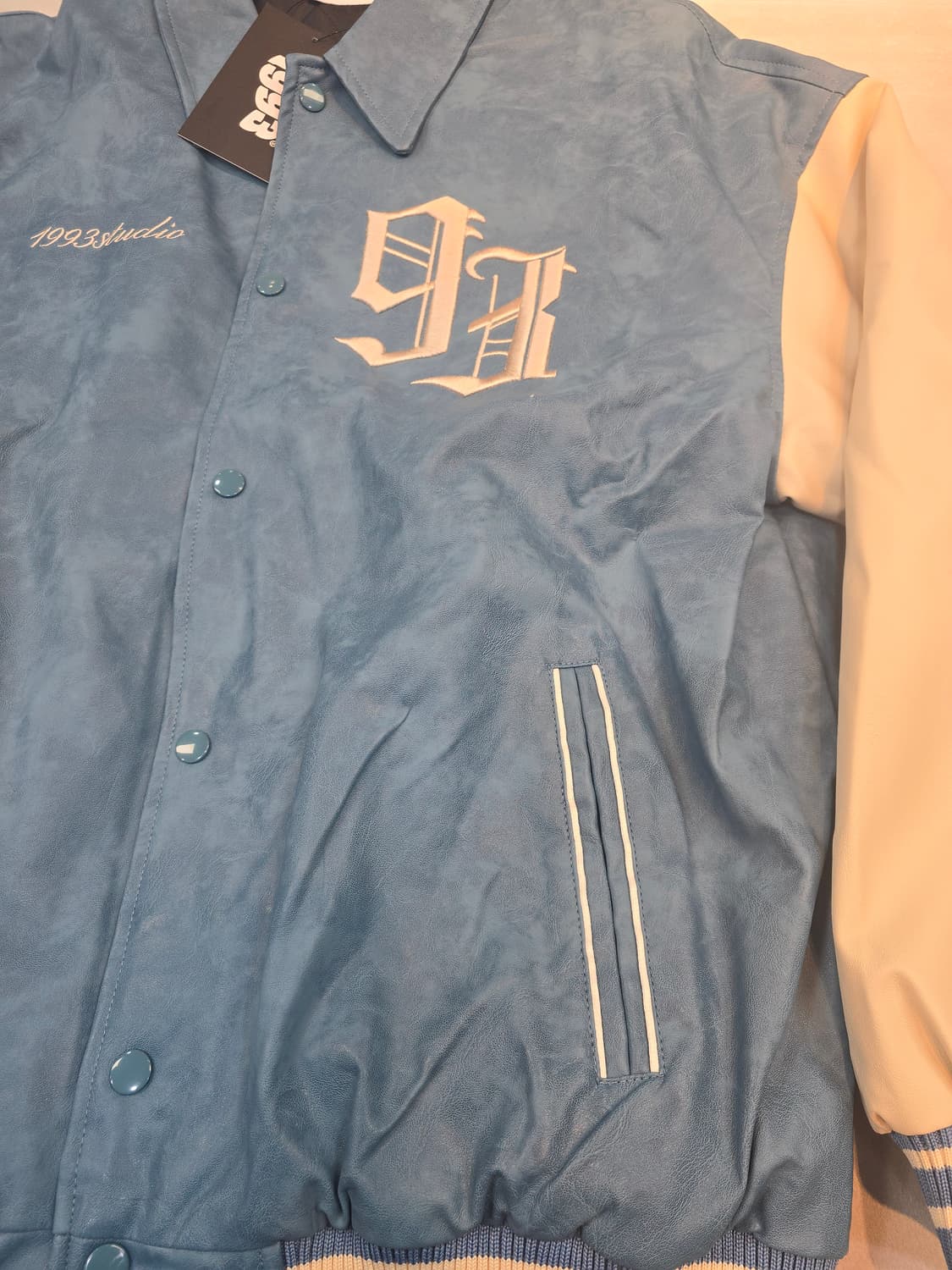 새상품1993스튜디오 바시티 자켓 스카이블루 상품이미지2