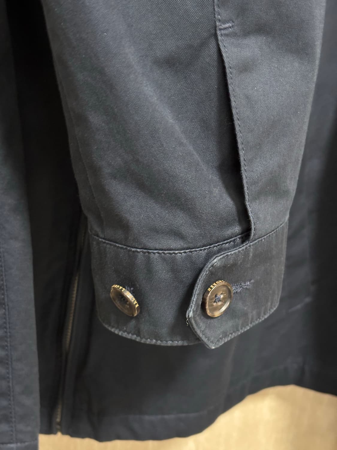 새상품급)폴로 타탄체크안감 헤링턴 집업자켓L/105/네이비 상품이미지4